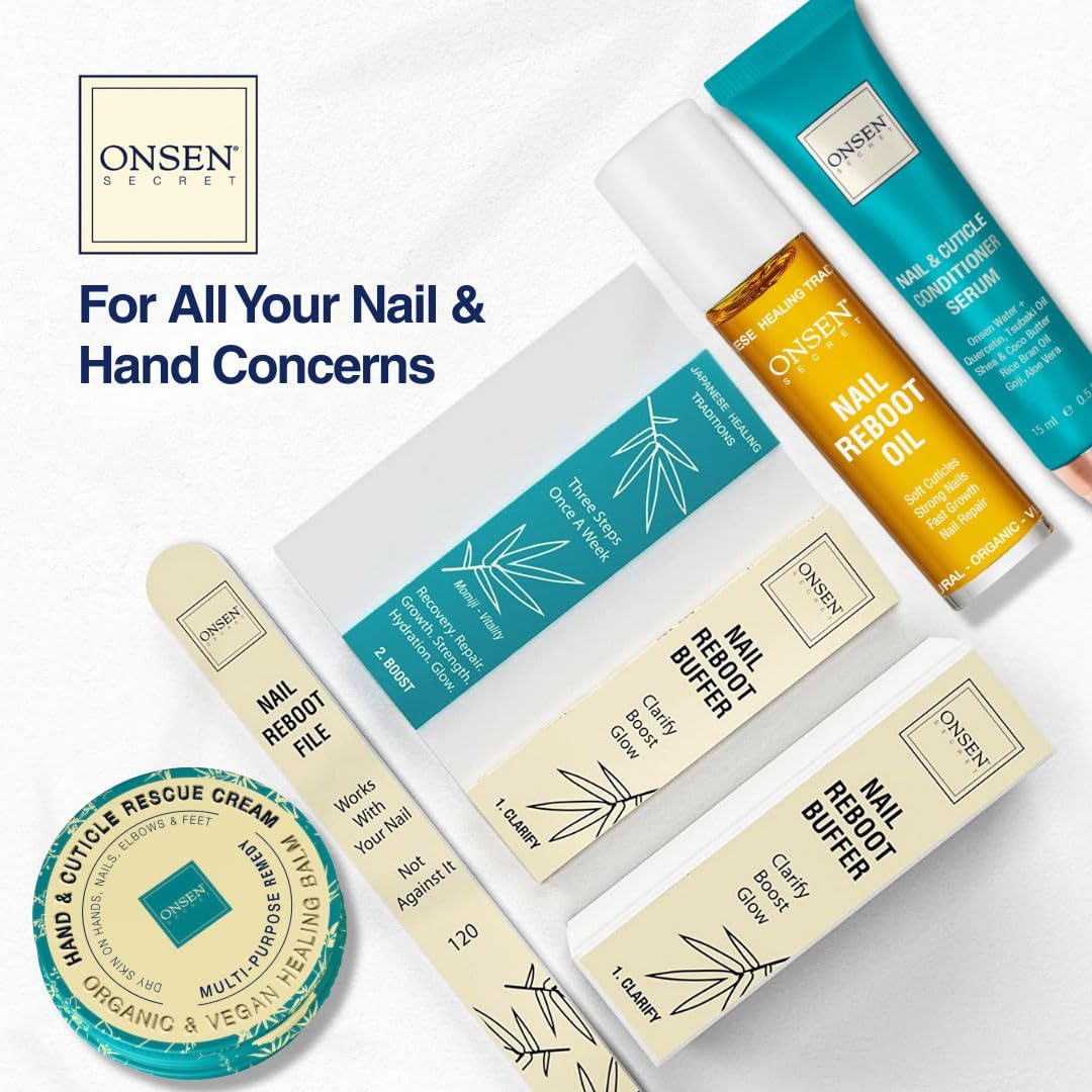Onsen Secret 3-way buffer block and nail file tool