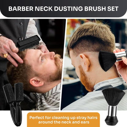 JZko hair sectioning clips and clipper cleaning brushes showing all thirteen pieces of the home grooming kit