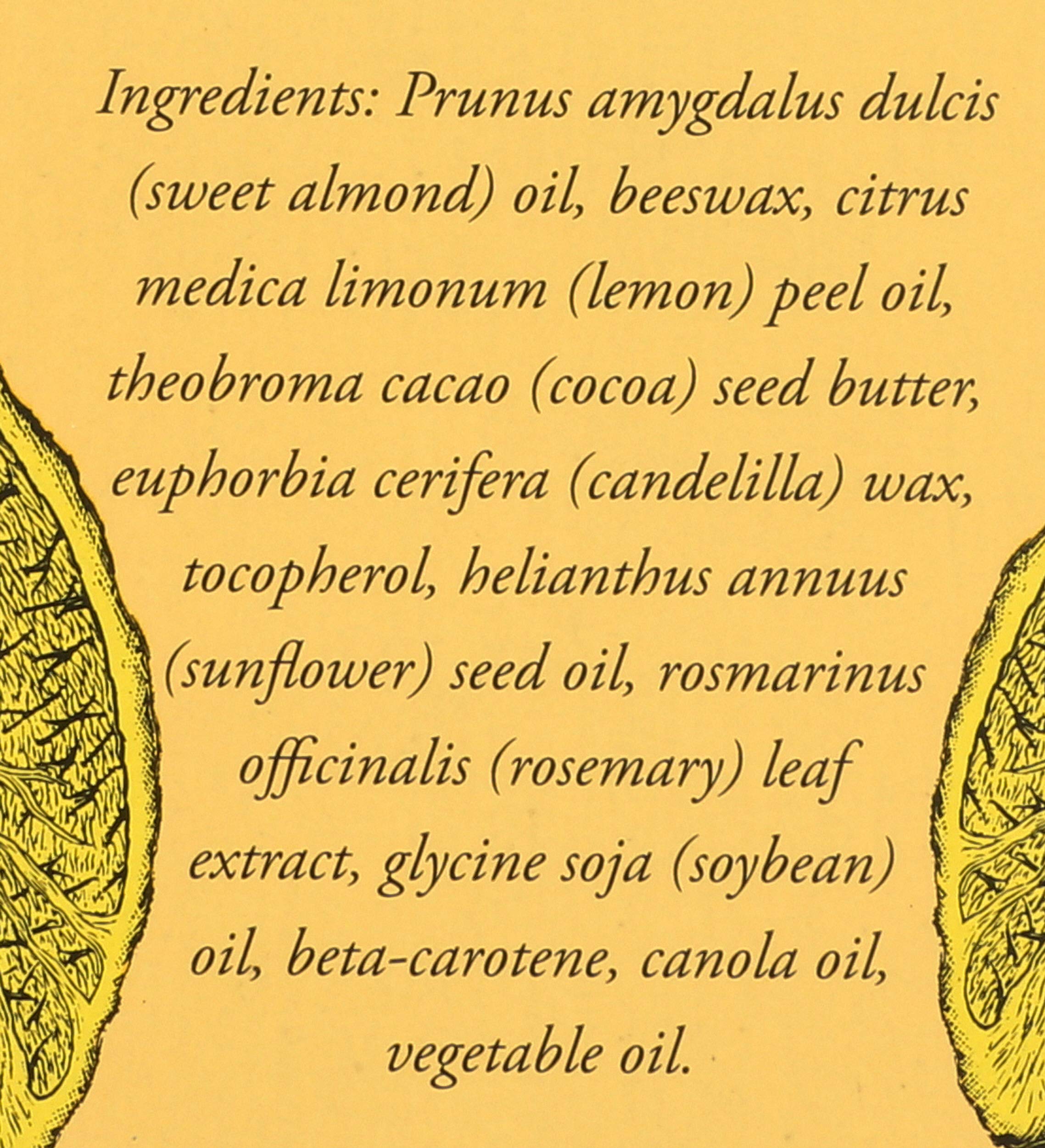 Burt's Bees lemon butter hand treatment for dry cuticles and brittle nails close up