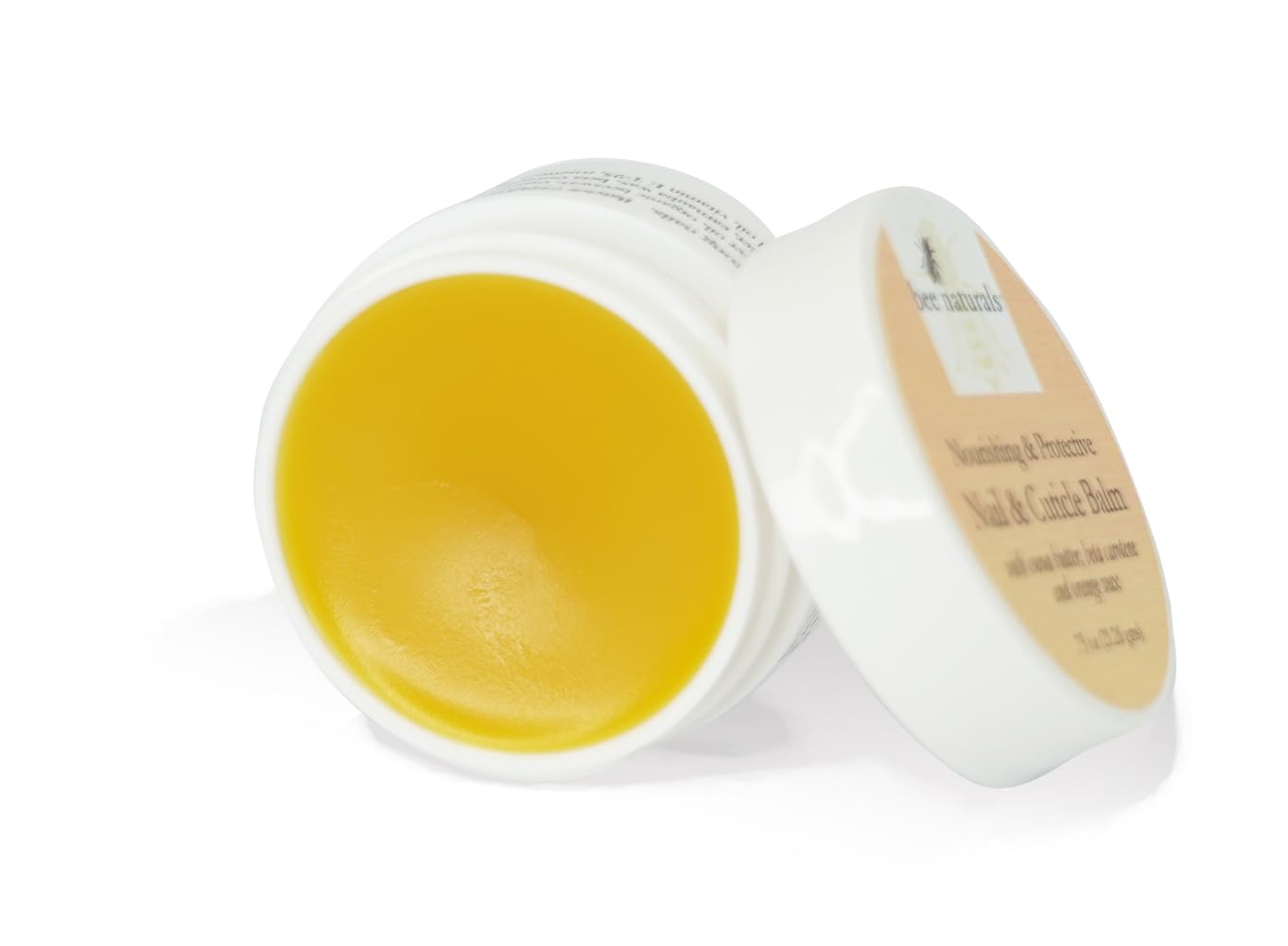 Bee Naturals nail care balm open showing texture