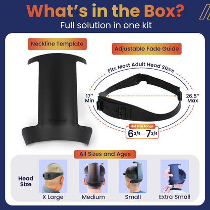 Complete packaging contents of the two piece self haircut kit for men by 247 Groomed.