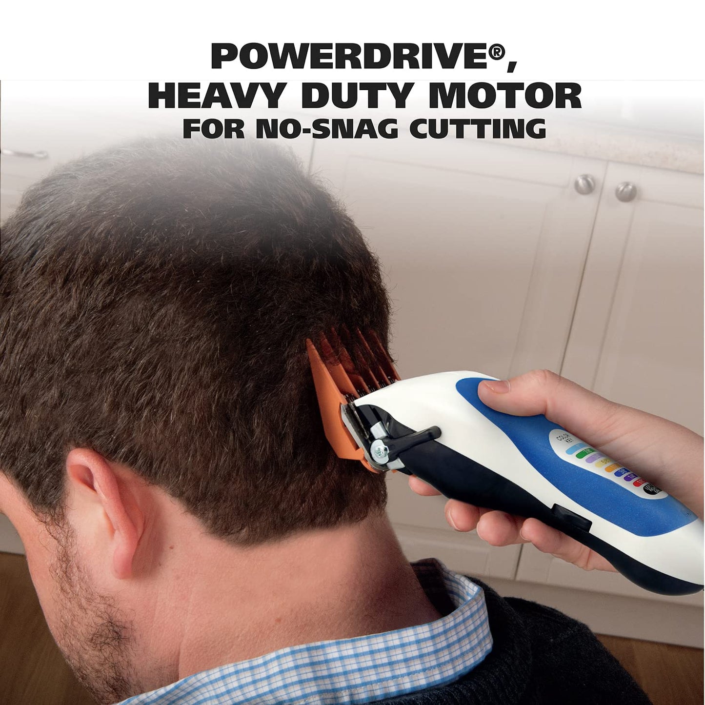Wahl 79300 model packaging showing the complete grooming kit accessories for family hair trimming.