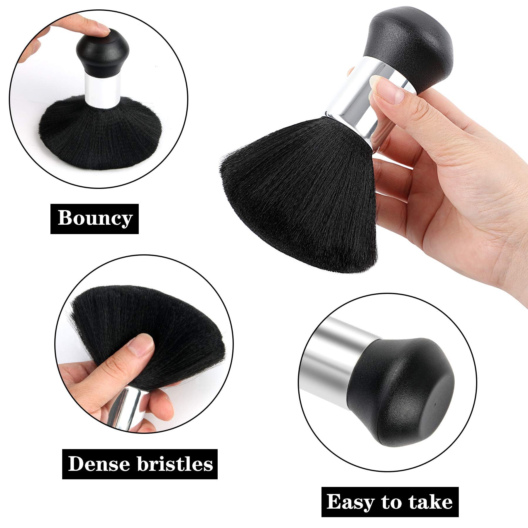 FEBSNOW salon haircutting kit including black cape and neck duster.