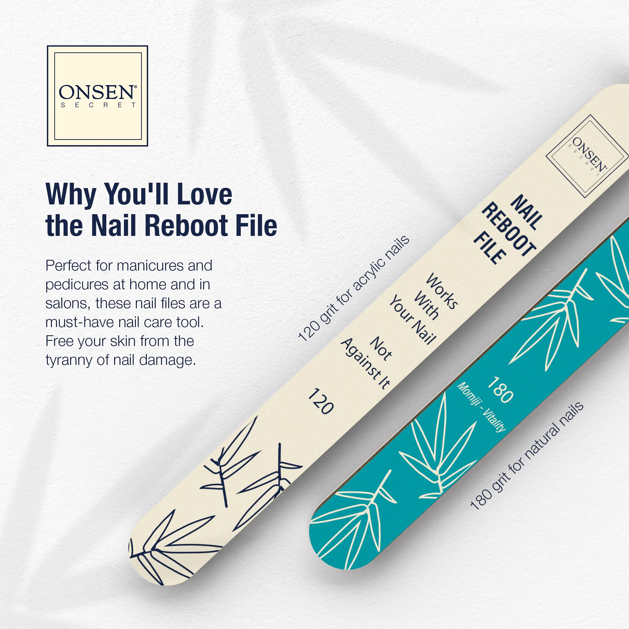 Double-sided 120/180 grit nail file for precision shaping