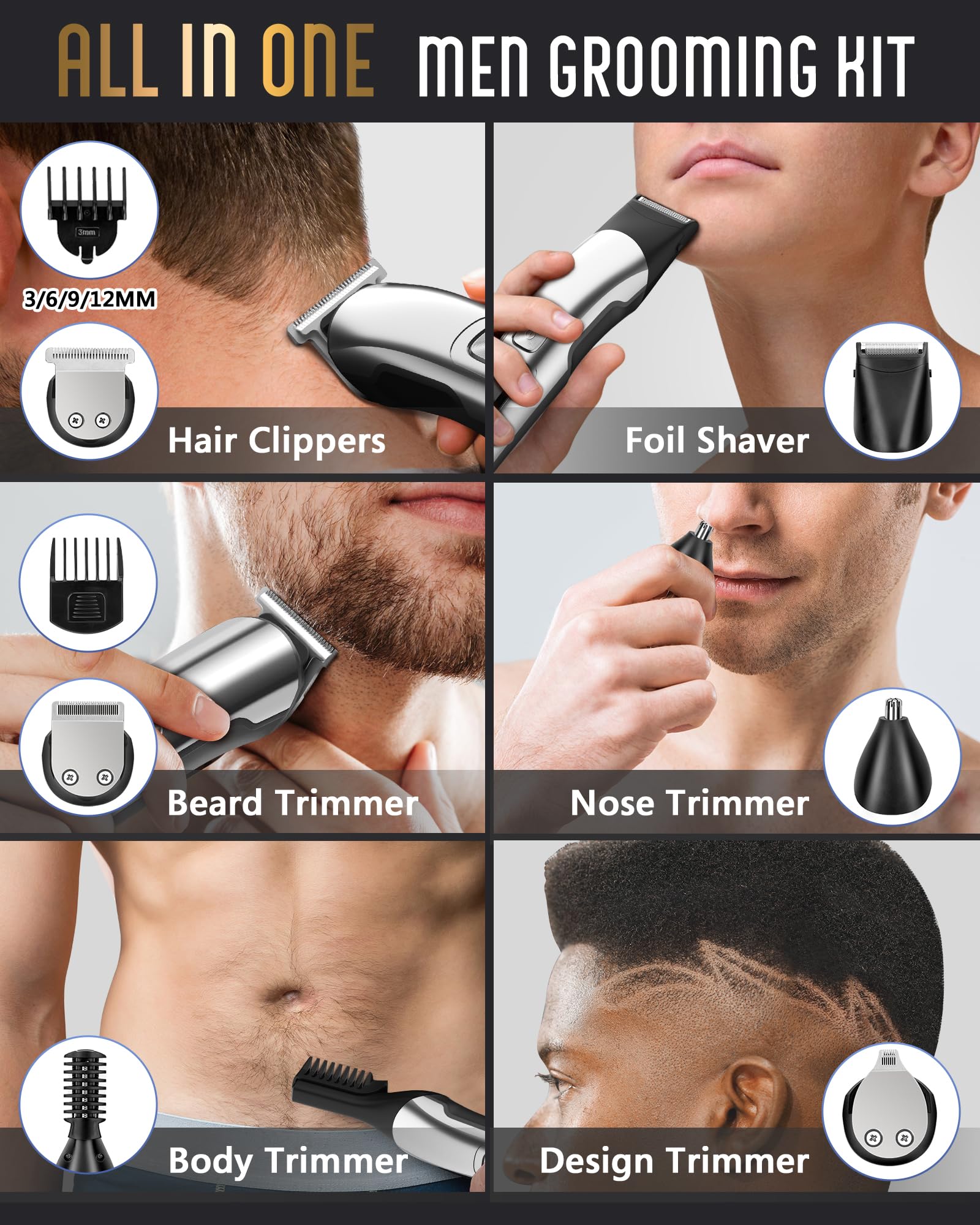 Ufree model U-1176 waterproof electric razor showing digital LED display screen