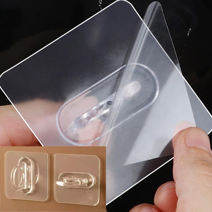 Close up view of the strong peel and stick self adhesive backing on the Throjin scissor holder