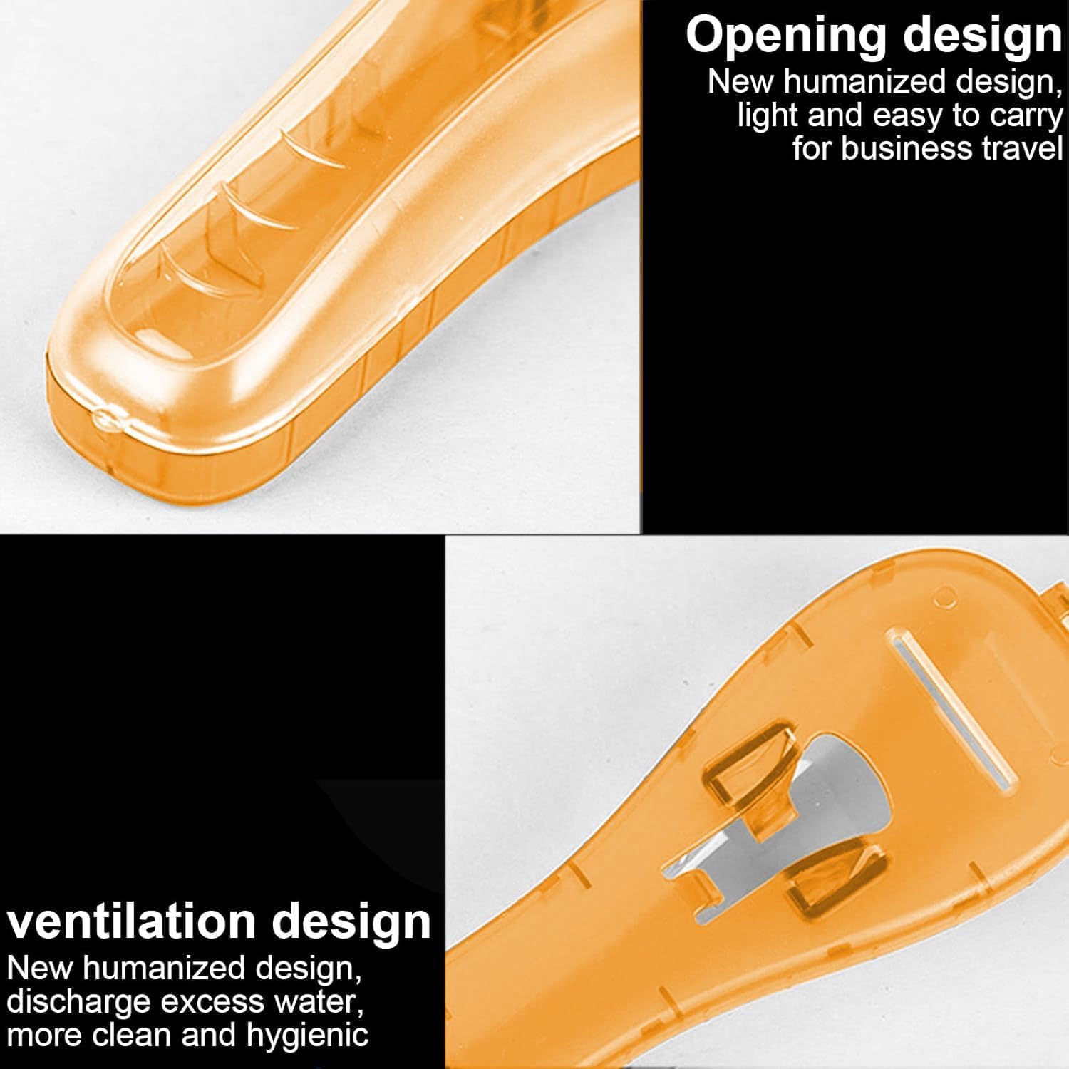 LinMei portable shaver container top down view showing the transparent protective cover.