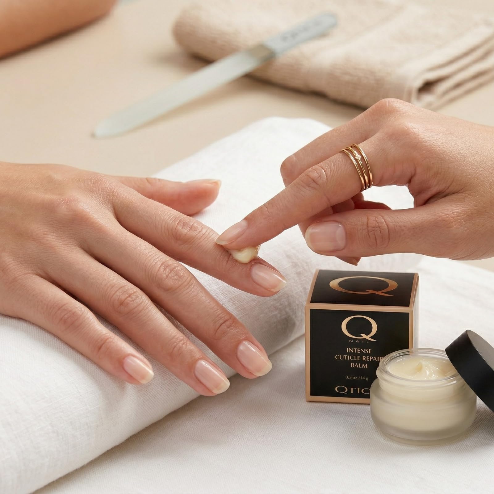 Qtica Intense Cuticle Repair Balm jar side profile