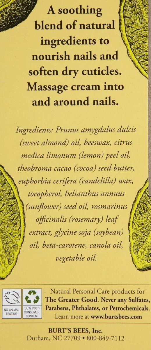 Burt's Bees USA imported fingernail and toenail repair salve twin pack on a clean background highlighting product sizing.