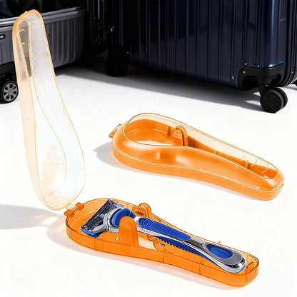LinMei dual pack razor storage boxes demonstrating the lightweight and compact dimensions.