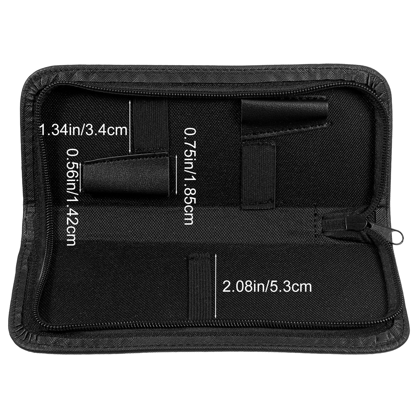 Classicseali PU leather barber pouch with scissors and combs stored securely