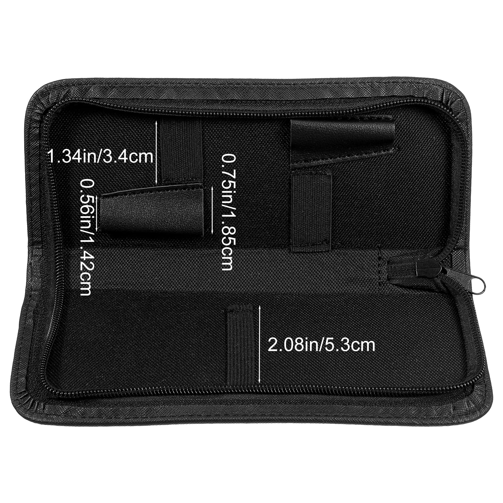 Classicseali PU leather barber pouch with scissors and combs stored securely
