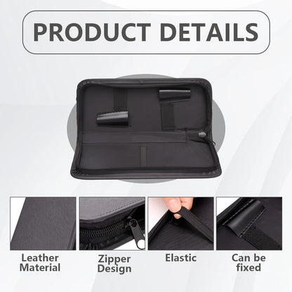 Elandy barber tool organizer showing the secure zipper closure design.
