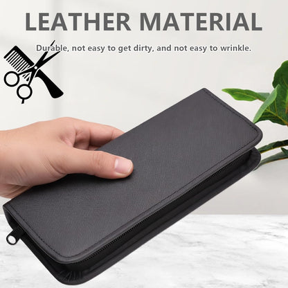 Elandy shear storage bag held in hand demonstrating its compact portable size.