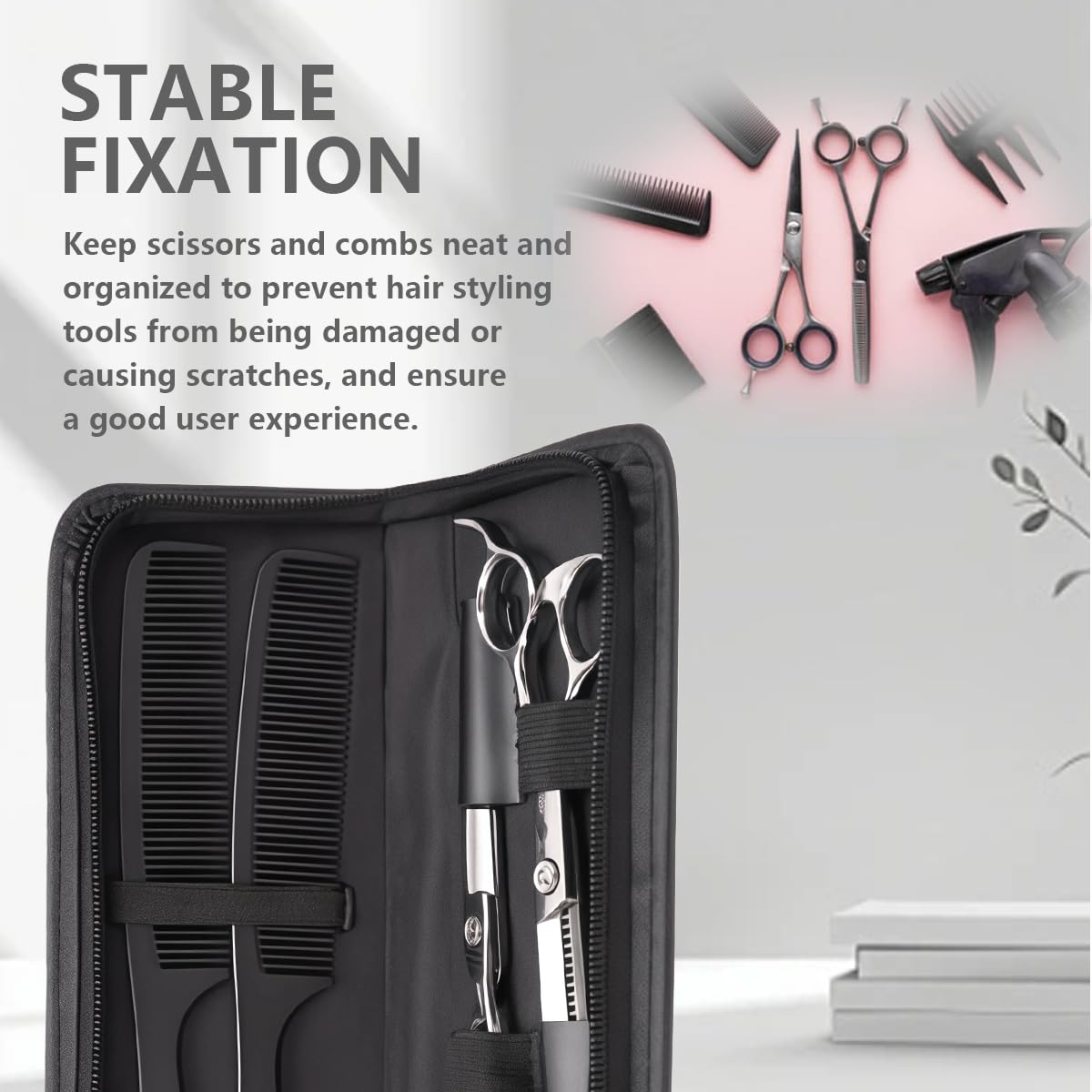 Elandy protective salon box protecting hairdressing combs and precision scissors.