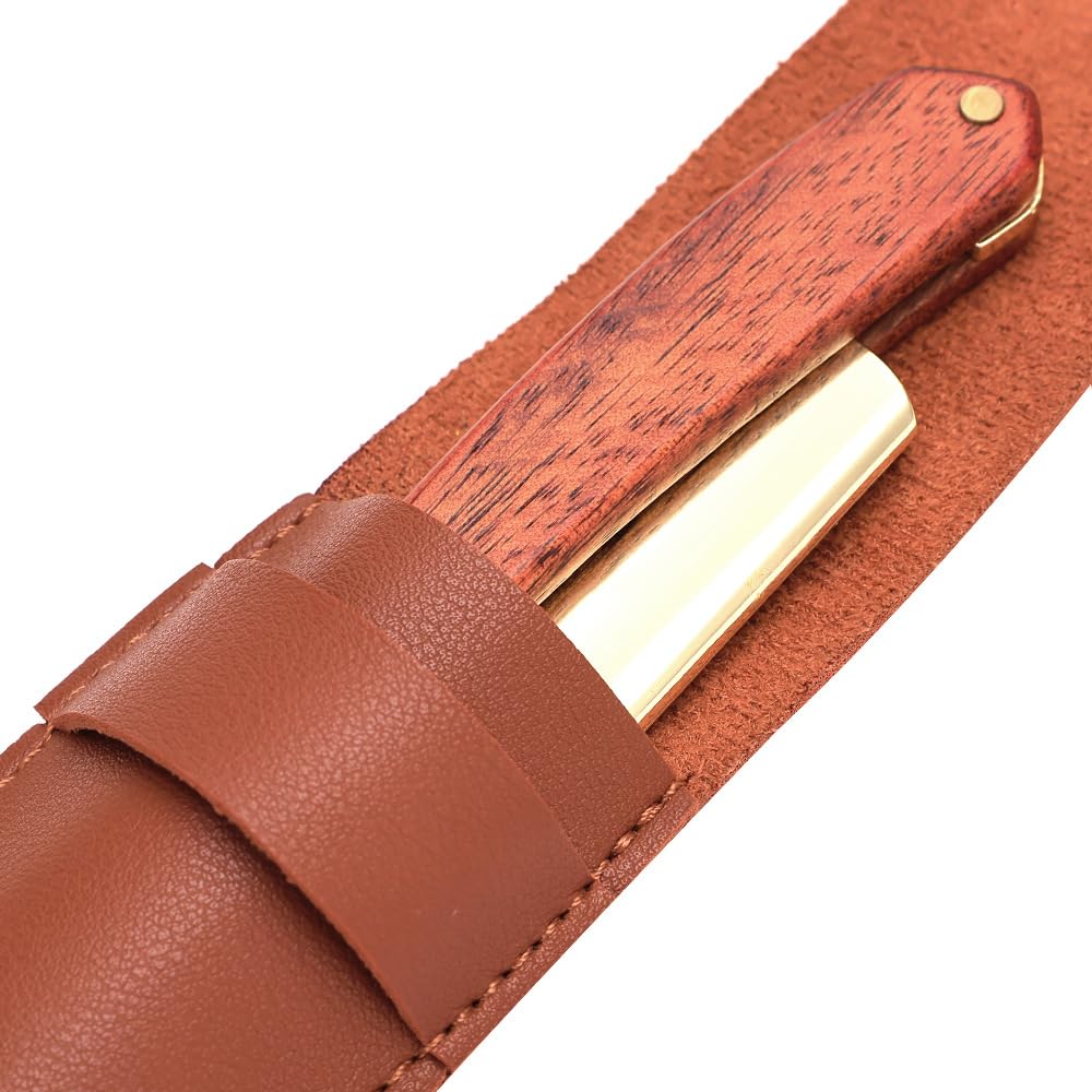 TorSor folding straight edge razor sheath pack in a neat travel layout