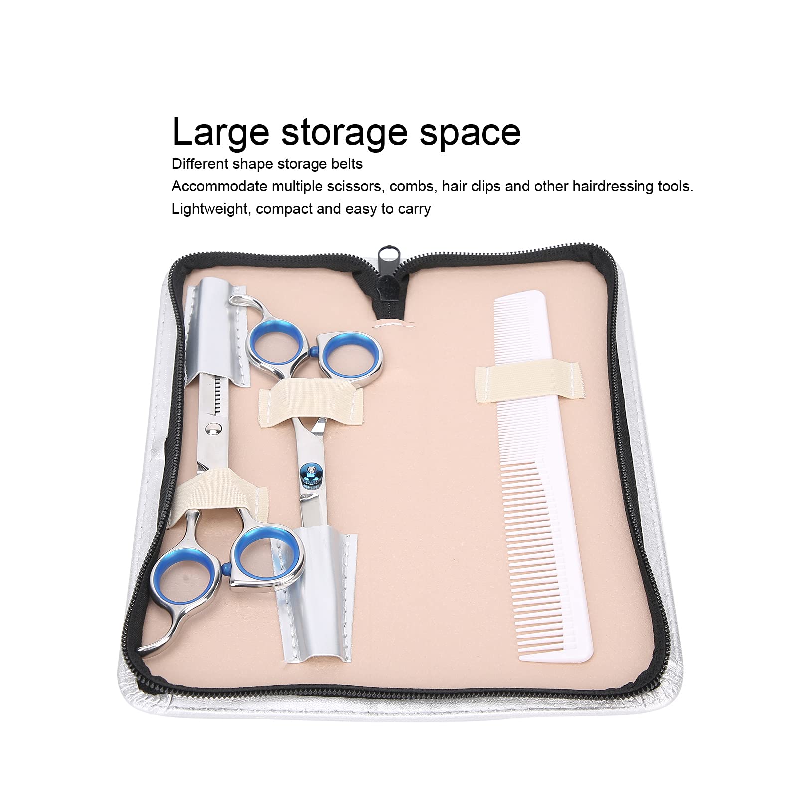 Betued salon tools holster bag side view highlighting premium double layer zippered construction