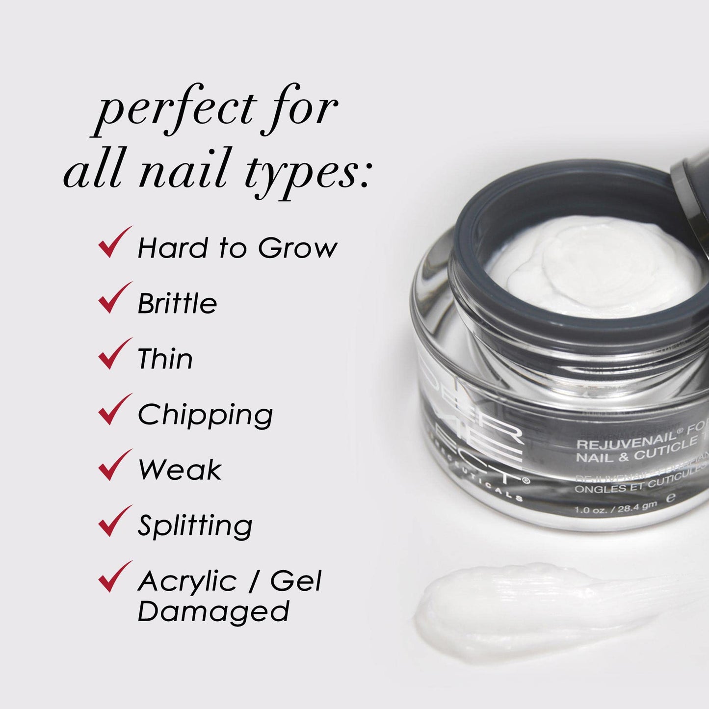 Dermelect Rejuvenail applied to cuticles for repair