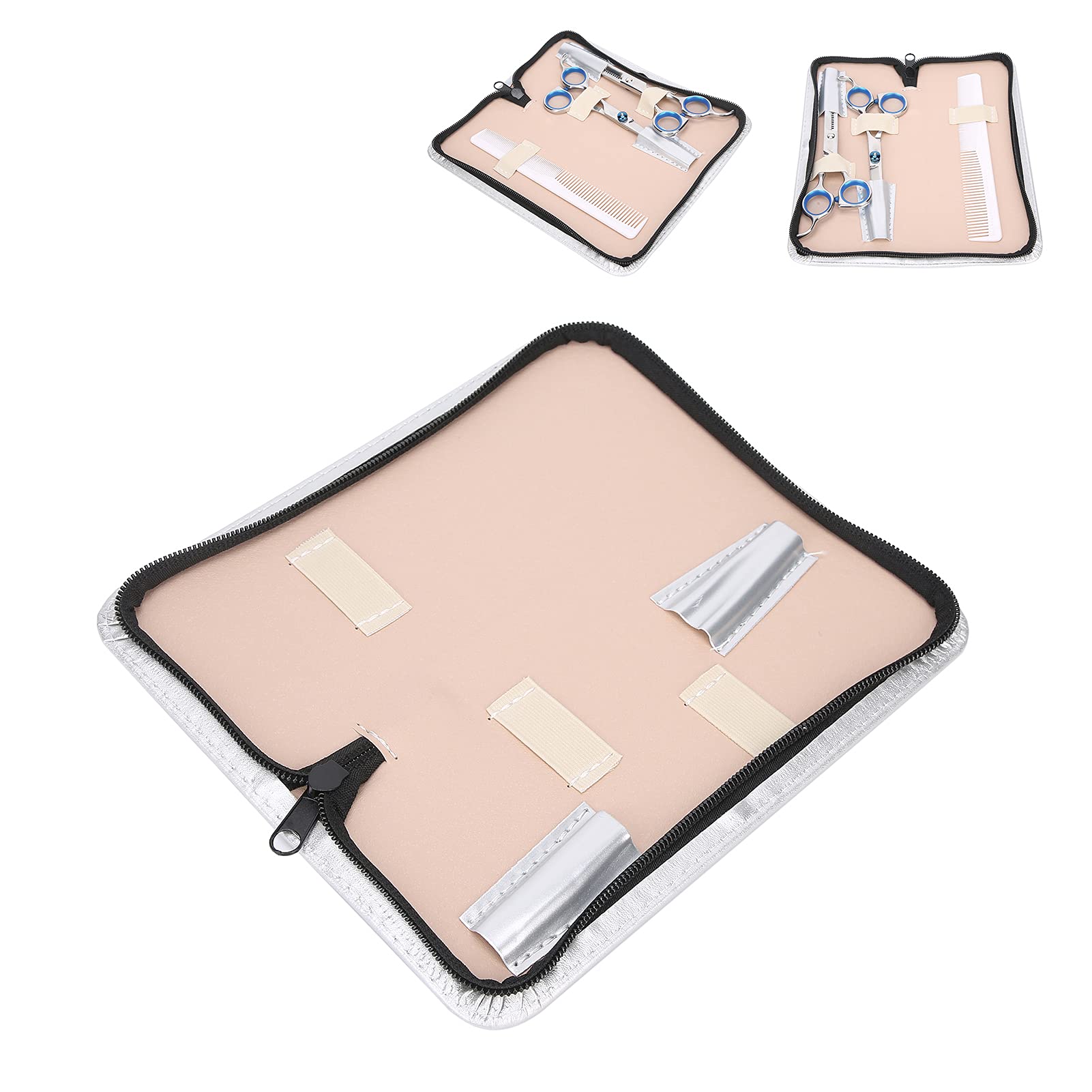 Betued professional stylist scissor holder compact travel setup inside a luggage bag