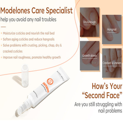 Instructions for using Modelones Ultra-Hydrating Nail Care