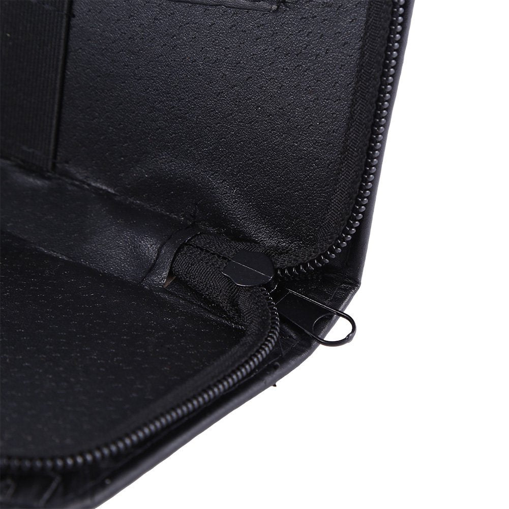 Novec imported salon tool pouch being held to demonstrate portable size and travel convenience.