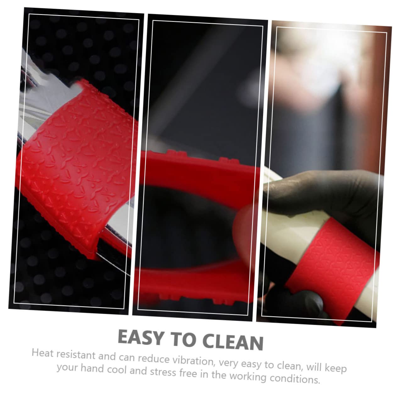 DECOMELODY heat resistant electric shear sleeves stretched over a professional hair trimmer handle.