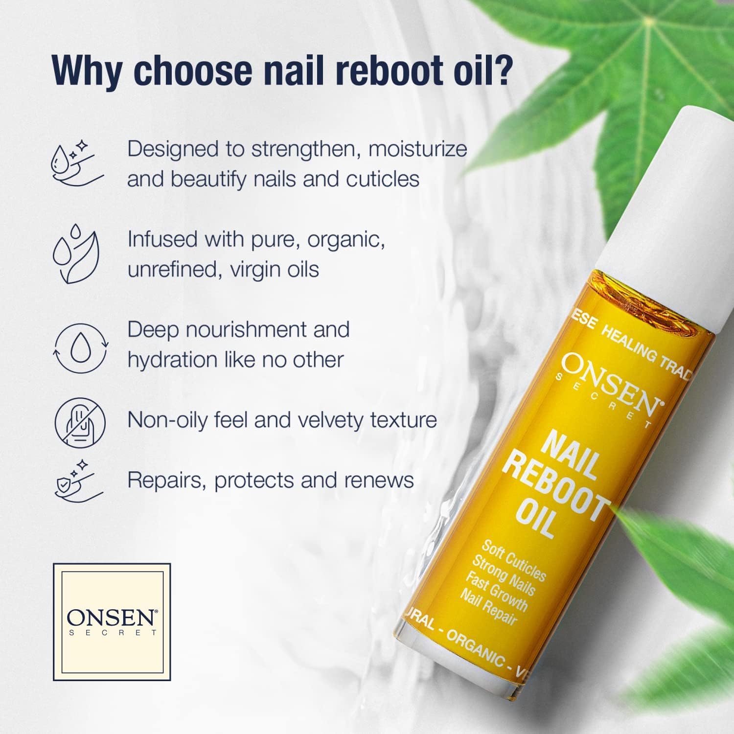 Onsen Secret Nail Reboot oil serum 10ml bottle