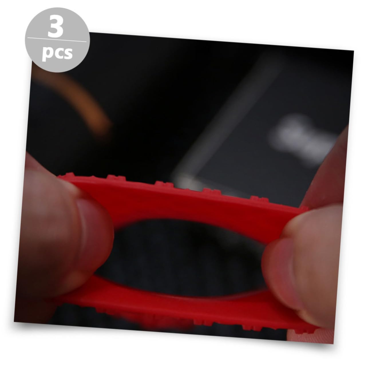 Full set packaging of DECOMELODY 3pcs razor trimmer grip bands showcasing authentic imported quality.