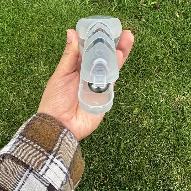 White lightweight plastic razor container showcasing the secure snap-on lid system.