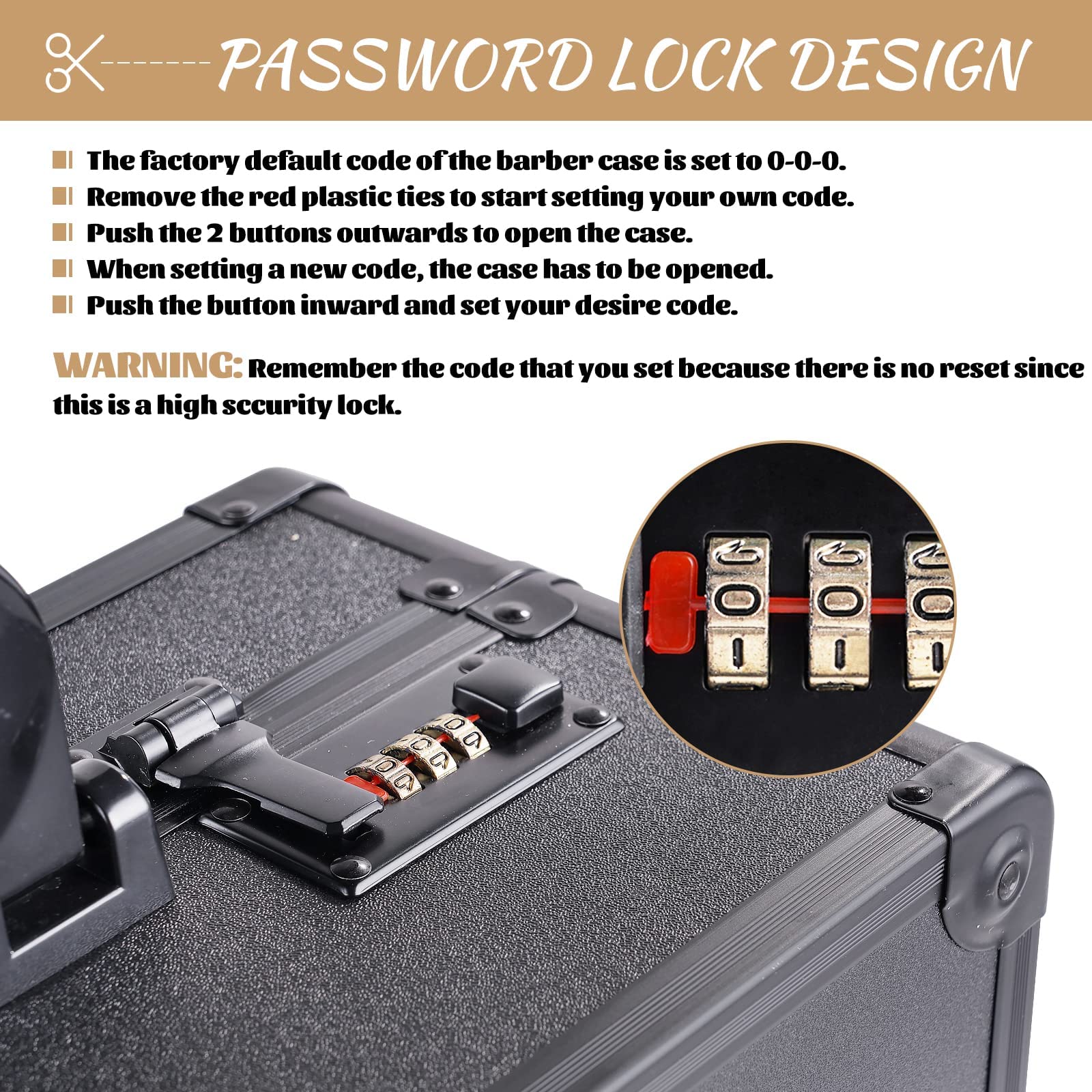 HUIMSWARM hard travel briefcase packed with clippers and grooming supplies