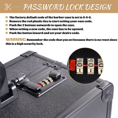 HUIMSWARM hard travel briefcase packed with clippers and grooming supplies