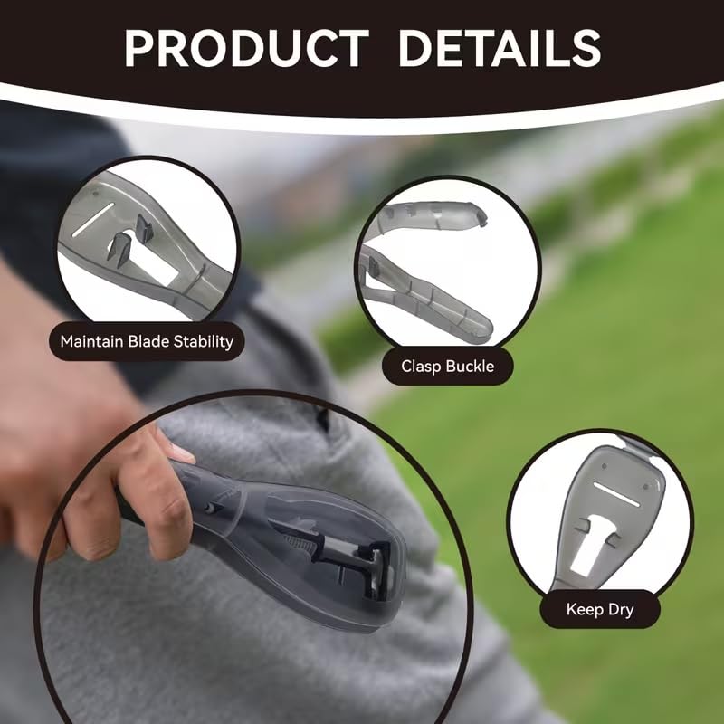 Compact men's toiletries organizer case highlighting the built-in airflow slots to prevent rust.