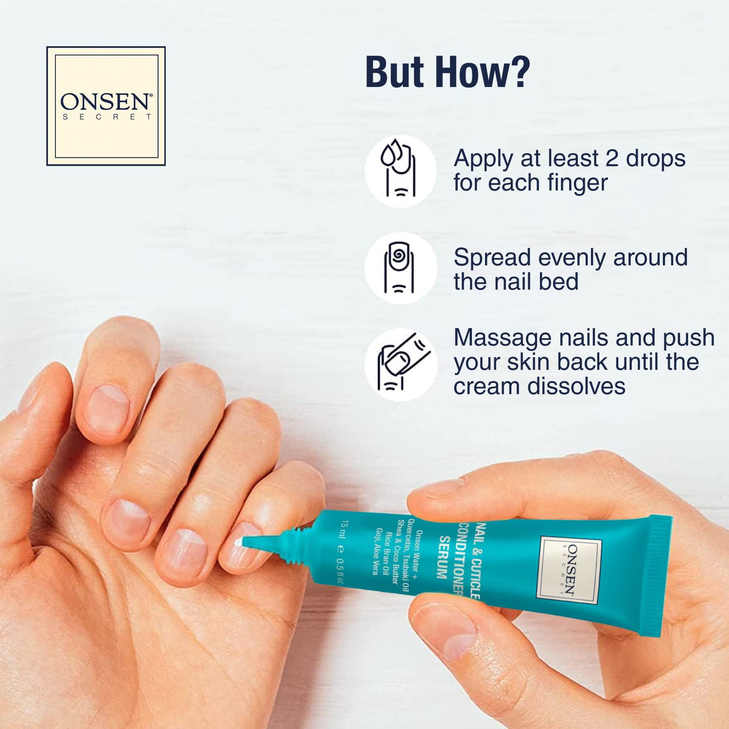 Onsen Secret nail repair kit boxes with branding