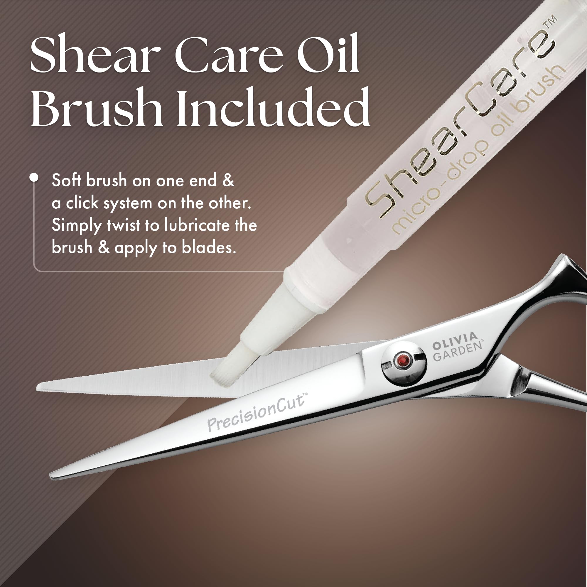 Olivia Garden hand-honed razor-sharp convex blade edge detailed view.