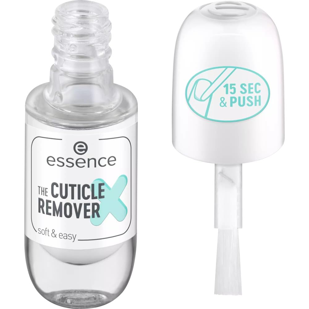 Close up of Essence Cuticle Remover integrated applicator brush