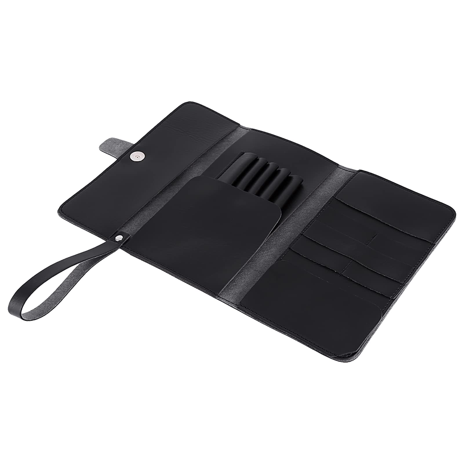 ZJchao professional barber shear holder case opened to display five distinct scissor slots.