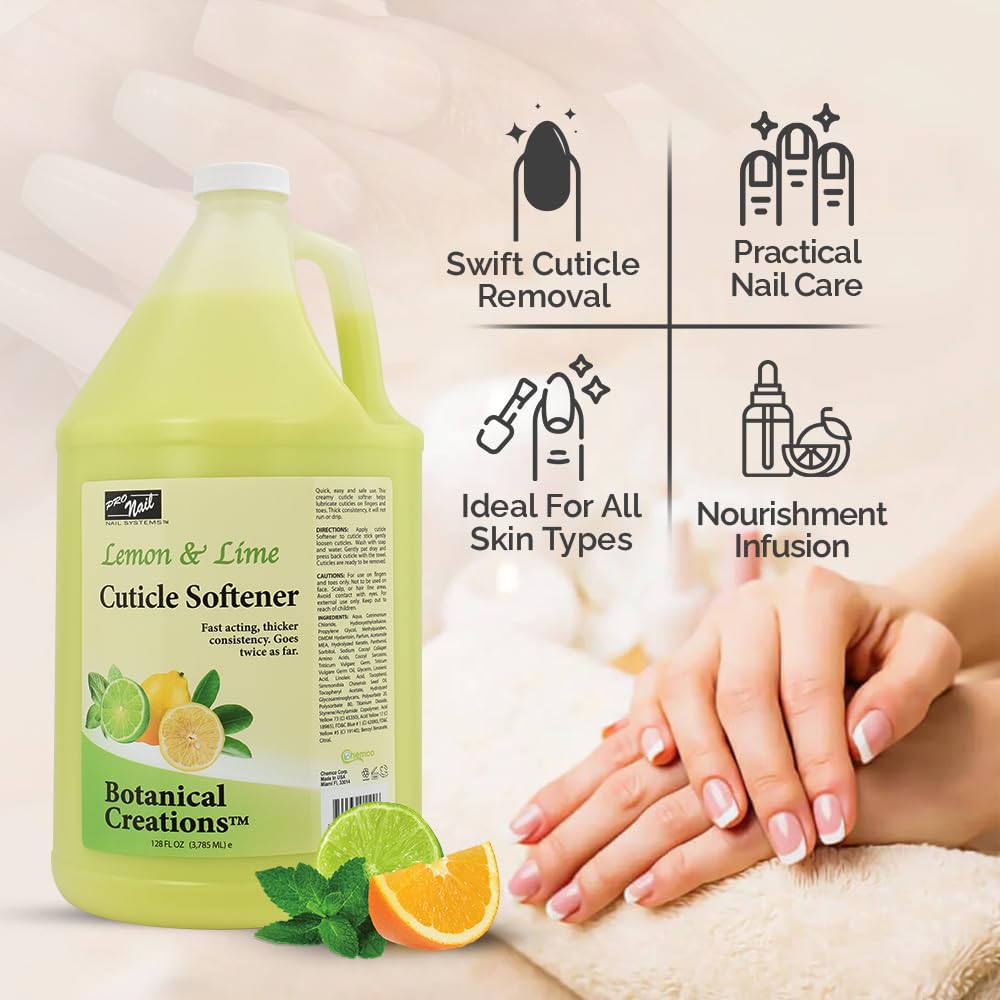 Pro Nail professional cuticle softener gallon container