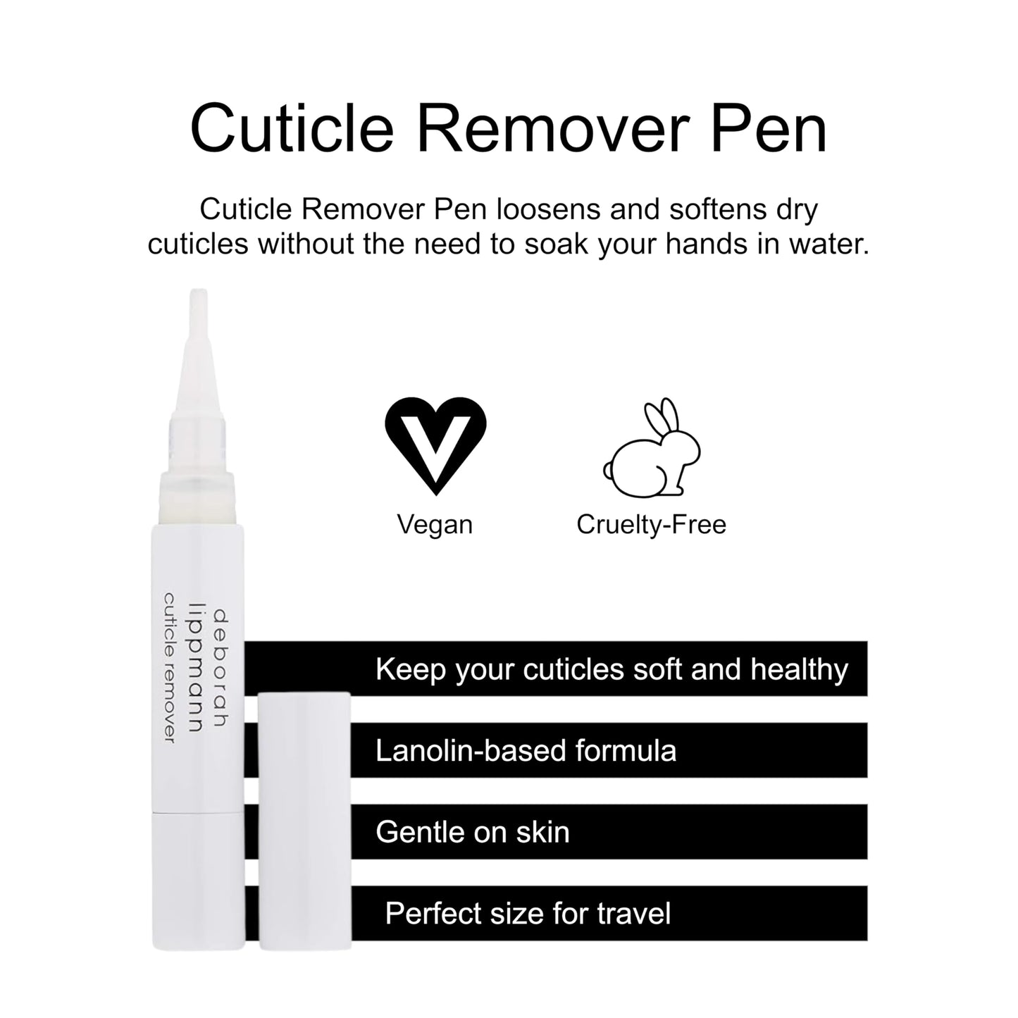 Close up of Deborah Lippmann cuticle softener pen tip