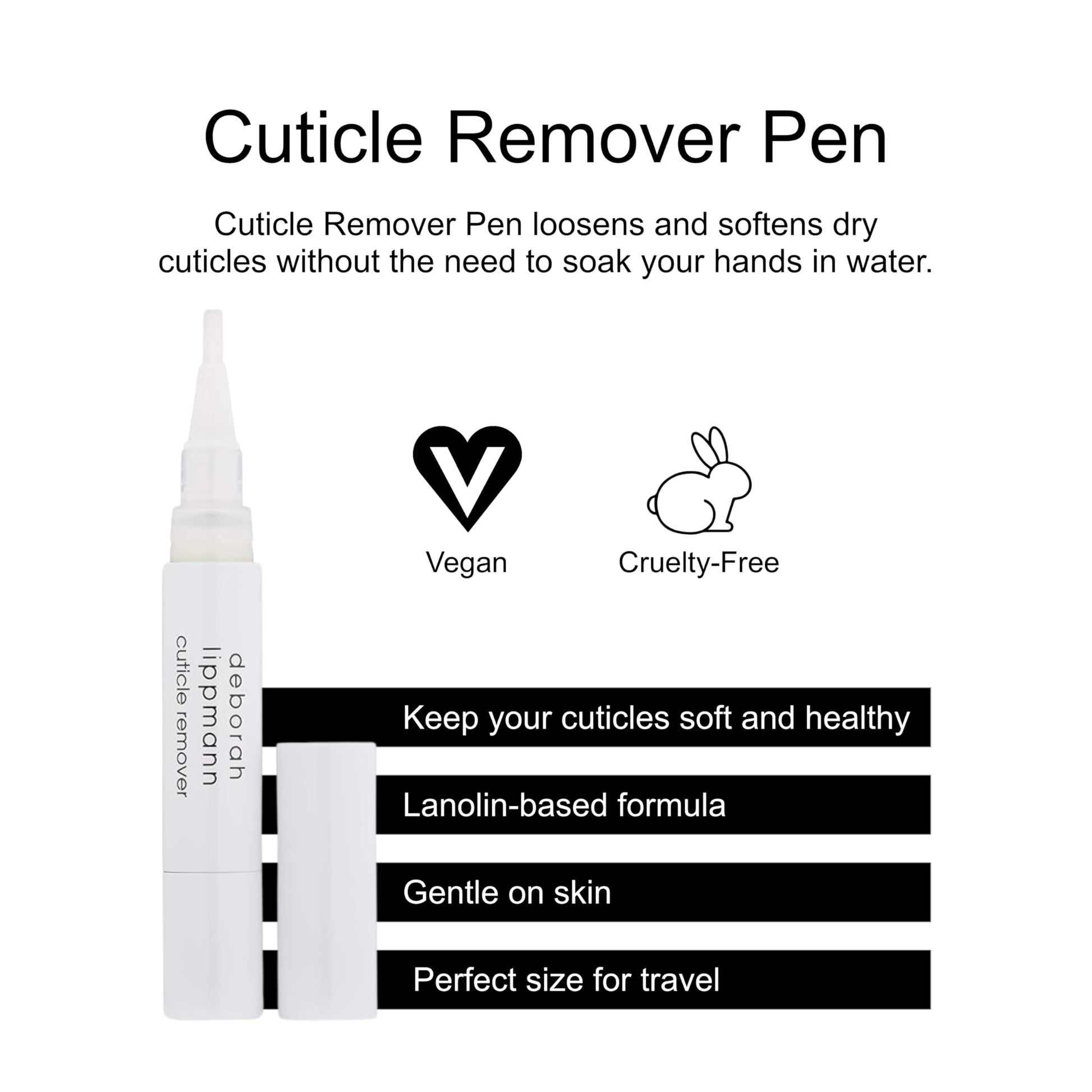 Close up of Deborah Lippmann cuticle softener pen tip