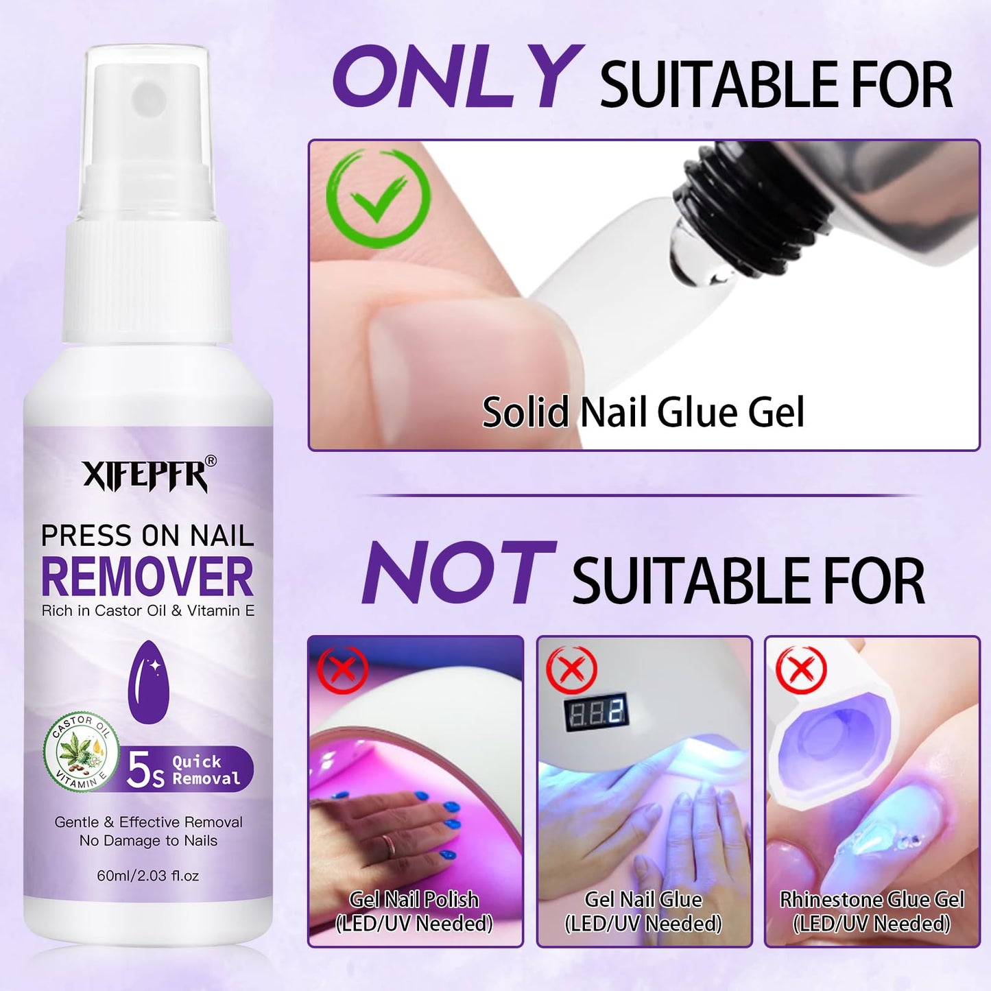 Gellen press on nail remover packaging details