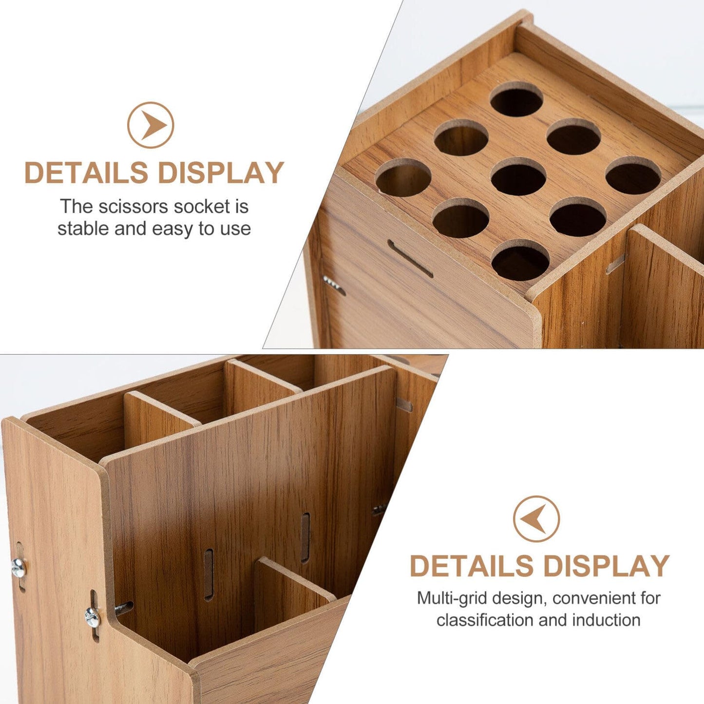 Minkissy barber scissors case displaying adjustable screw components for secure tool placement