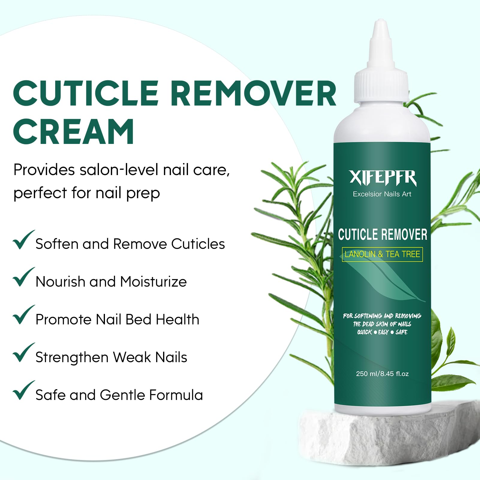Close up of Xifepfr cuticle softener pointed cap dispenser