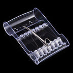 Mollensiuer transparent hair cutting scissors rack on a salon workstation