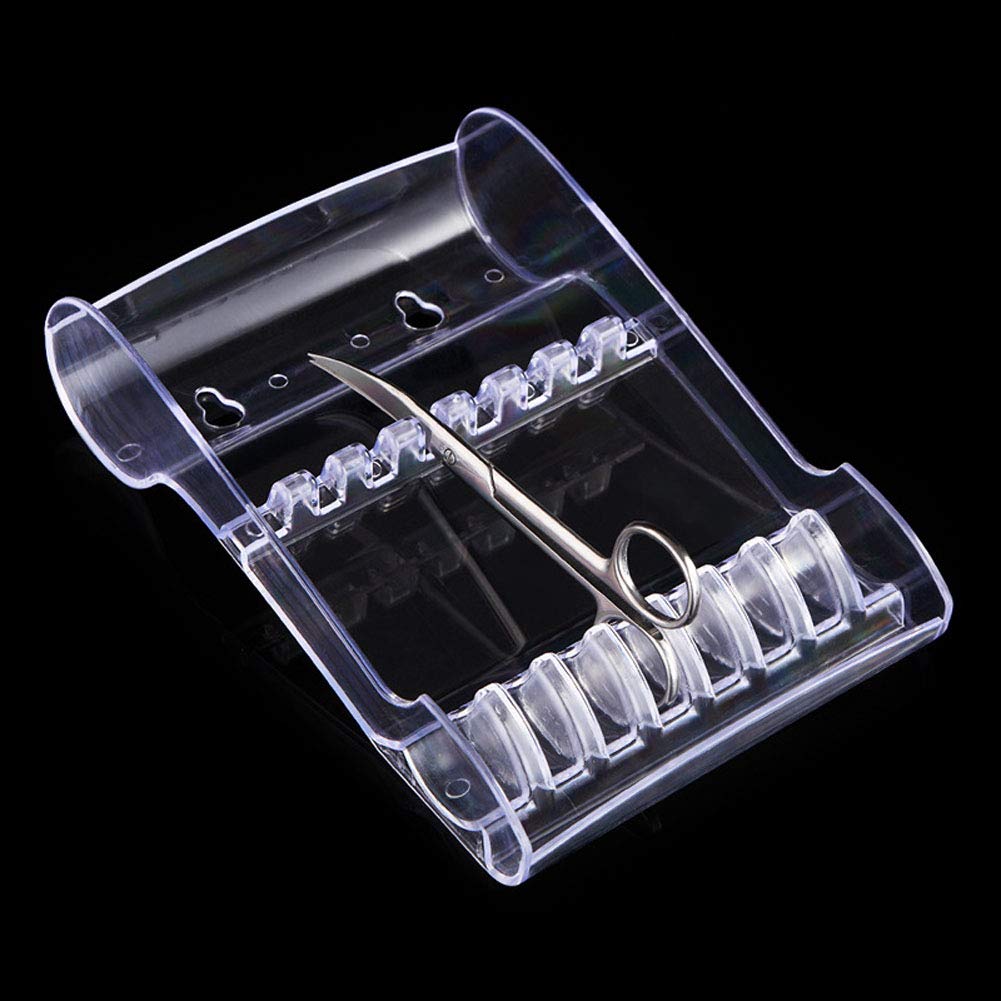 Mollensiuer professional stylist scissor rack displaying six pieces of hair cutting shears organized upright