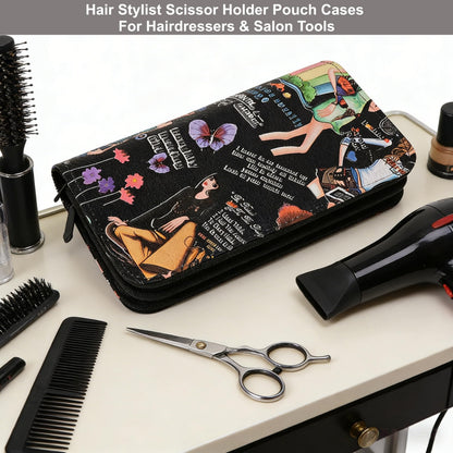Inside view of the MuyBienBien cushioned salon tool case protecting hairdressing equipment from accidental damage and scratches.