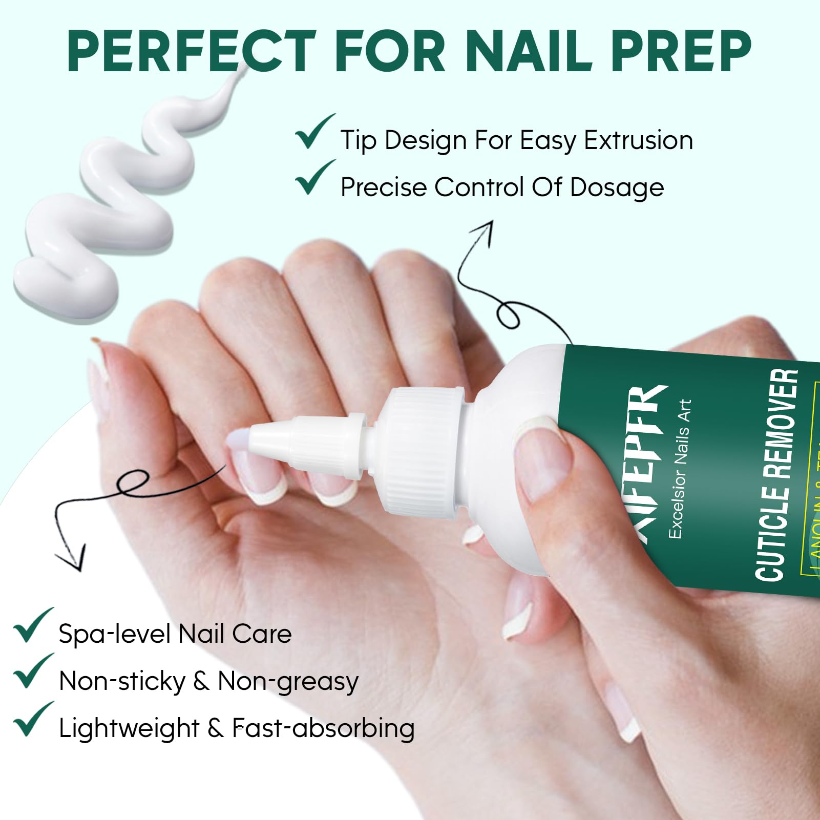 Top down view of Xifepfr salon quality nail care bottle
