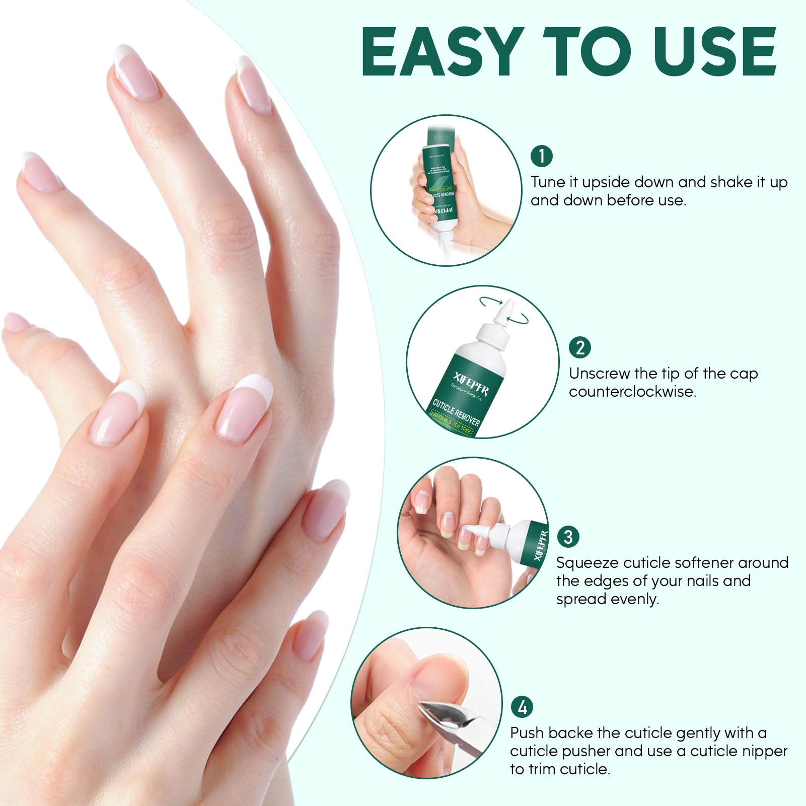 Authentic USA imported Xifepfr cuticle remover packaging