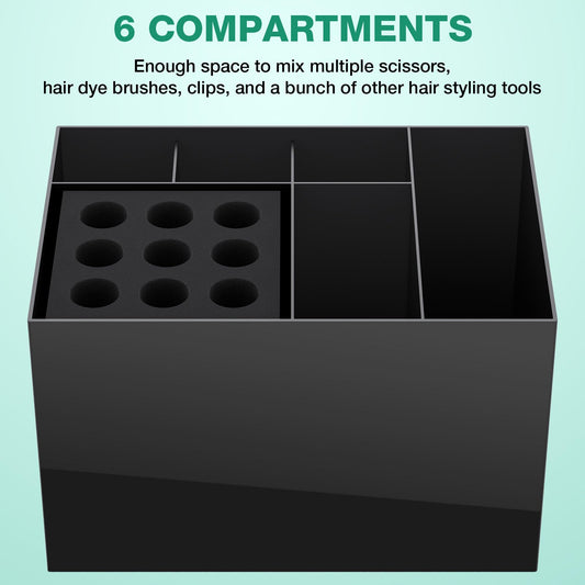 Noverlife professional hairdressing scissors rack with removable sponge insert block for blade protection.