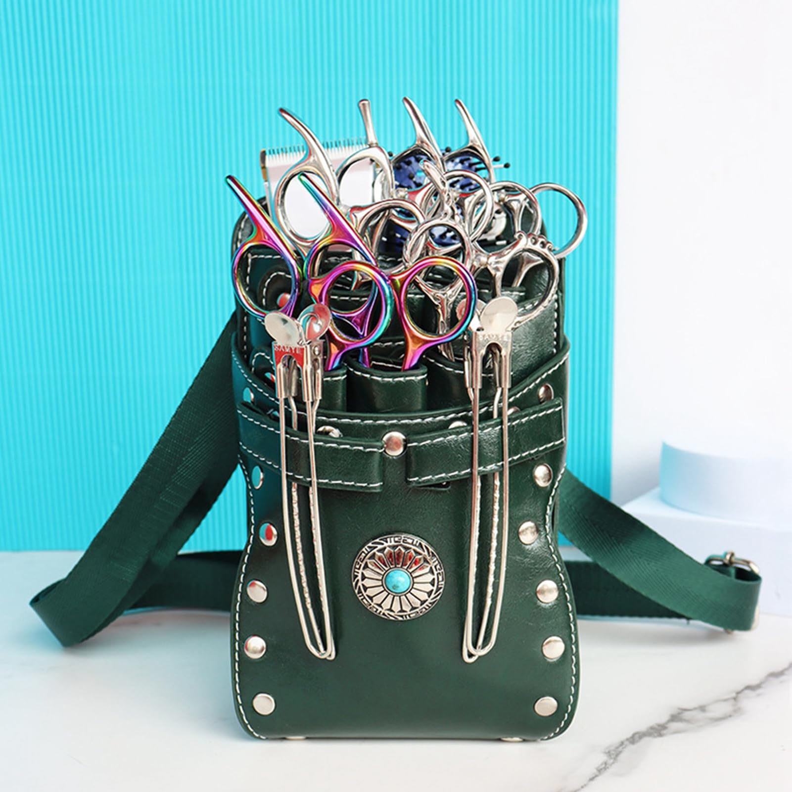 ZJchao salon tools holster detached and opened for easy cleaning of hair fragments.