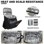NADAENMF barber case open showing heat resistant aluminum foil lining